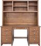 Mako Wood Furniture Inc. Home Office 2-Piece Large Double Pedestal Desk and Hutch Set-0