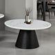 Furniture of America® Sindal White Round Cocktail Table with Black Base-0
