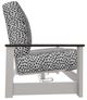 Telescope Casual Leeward Agra Classic/Warm Gray Fabric/Polymer Outdoor MGP Cushion Hidden Motion Loveseat with Chestnut Rustic Polymer Arms-2