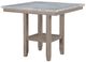 Global Furniture USA D4010 Gray/White Bar Table with Natural Base-0