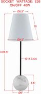 Forty West Lou White Buffet Lamp-1