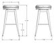 Amisco Customizable Grace Upholstered Swivel Bar Stool-2