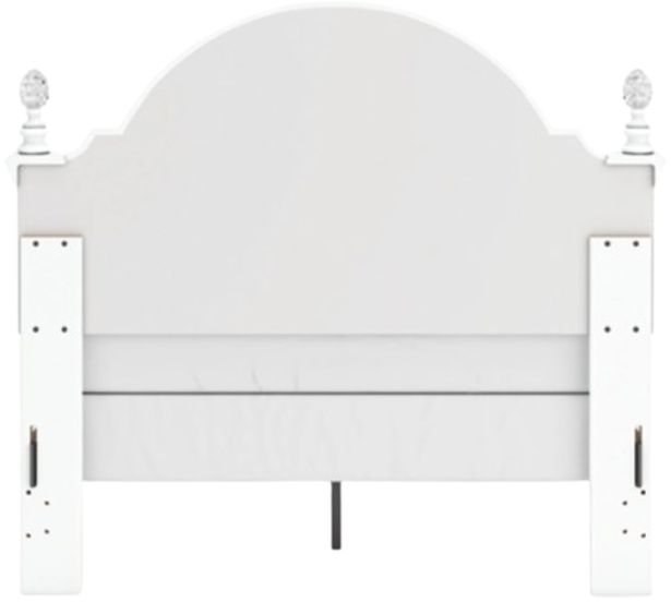 Signature Design by Ashley® Kozlani Matte White Full Upholstered Panel Bed-3