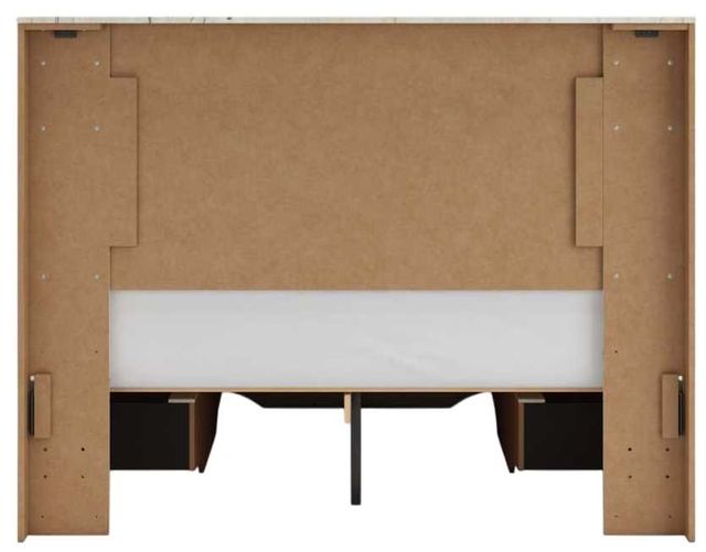 Benchcraft® Lawroy Light Natural Queen Storage Panel Bed-3