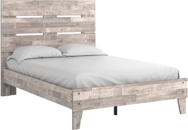 Signature Design by Ashley® Neilsville Whitewash Queen Panel Platform Bed