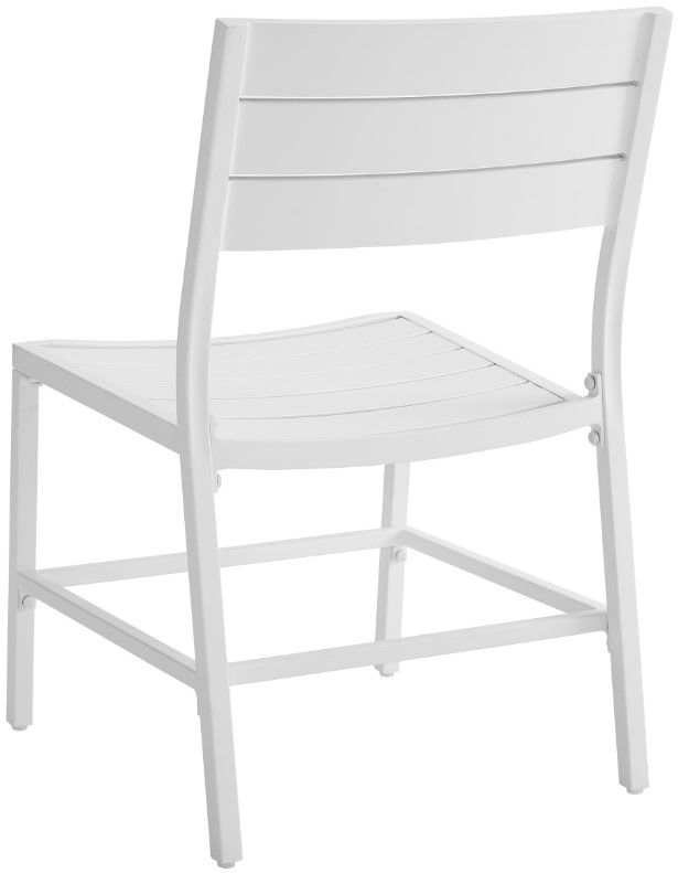 Linon Alora 2-Piece White Aluminum Outdoor Dining Set-4