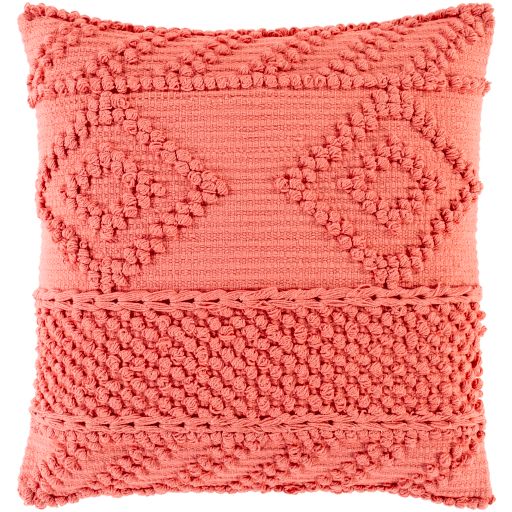 Surya Merdo Coral 18"x18" Toss Pillow with Polyester Insert-0