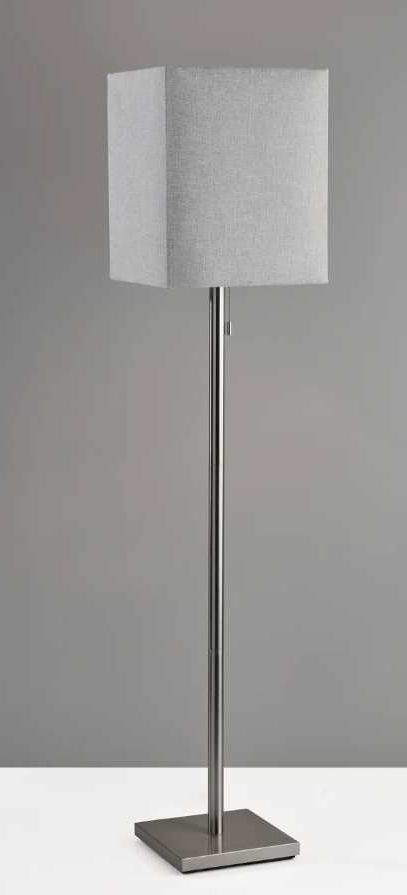 Adesso® Estelle Brushed Steel Floor Lamp-3