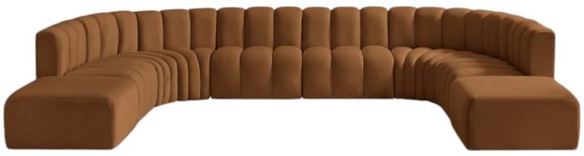 Meridian Furniture Arc 10-Piece Saddle Velvet Sectional-1