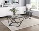 Mazin Furniture Kalia Glass Top Cocktail Table with Gray Base-4