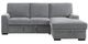 Homelegance® Morelia 2-Piece Gray Right Arm Facing Sectional with Pull-out Bed and Hidden Storage -2