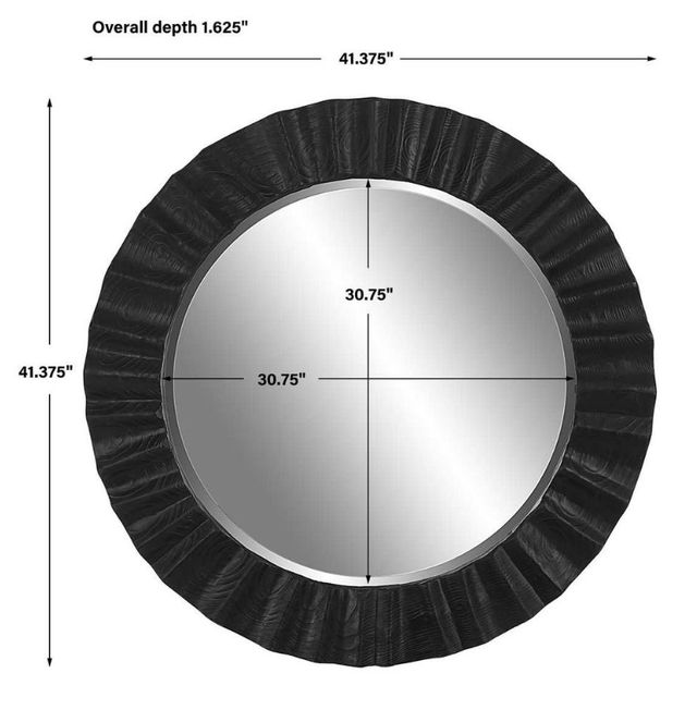 Uttermost® Caribou Dark Espresso Round Mirror-2