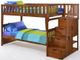 Night & Day Furniture™ Peppermint Cherry Twin/Twin Stair Bunk Bed-0
