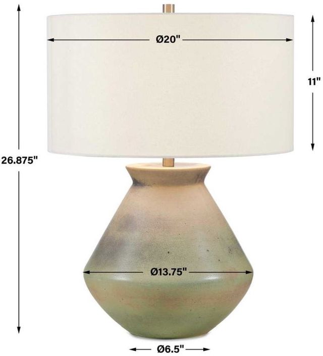 Uttermost® Natrone Sage Green Table Lamp-3