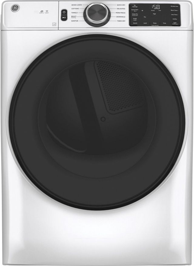 GE® 7.8 Cu. Ft. White Smart Front Load Electric Dryer-0