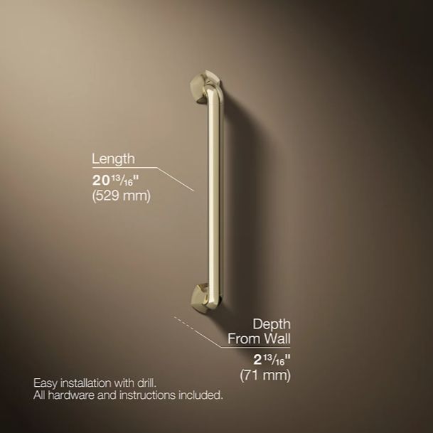 KOHLER® Occasion® Vibrant French Gold 18" Grab Bar-2