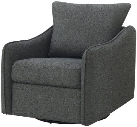 Coaster® Madia Boucle Charcoal Grey Upholstered Swivel Glider Chair-2