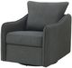 Coaster® Madia Boucle Charcoal Grey Upholstered Swivel Glider Chair-2