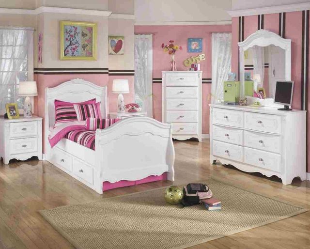 Signature Design by Ashley® Exquisite 3-Piece White Twin Storage Sleigh Bed Set-3