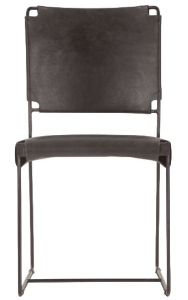 Home Trends & Design New York Black Buffalo/Gray Septarian Dining Chair-2