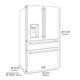 ZLINE Autograph Edition 36" 21.6 Cu. Ft. Black Stainless Steel Counter Depth Freestanding French Door Refrigerator-2