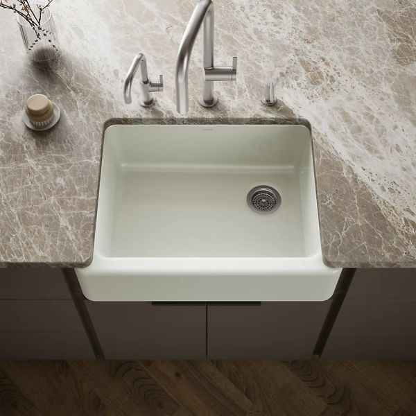 KOHLER® Whitehaven® Dune 30" Undermount Single-Bowl Farmhouse Kitchen Sink-1