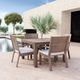 Sunset West Laguna Driftwood Metal Square Outdoor Dining Table-1