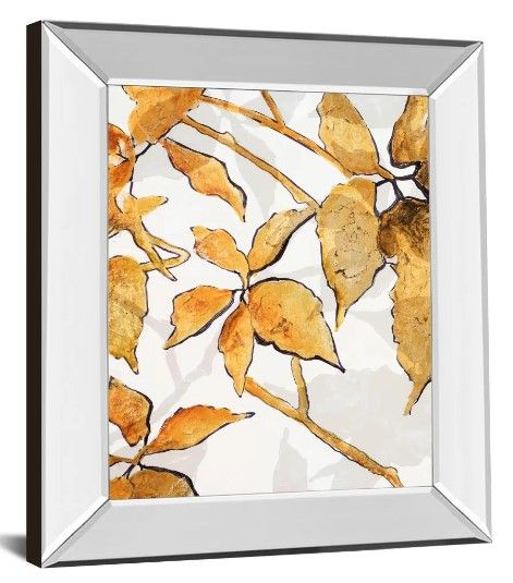 Classy Art Gold Shadows I by Patricia Pinto Mirror Framed Wall Art-1