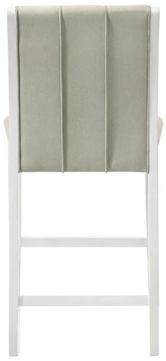 Armen Living Nolan 3-Piece Matte White/Misty Fog Counter Stool Set-3