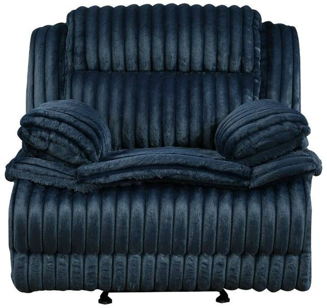 Homelegance® Goodland Blue Manual Glider Reclining Chair-2