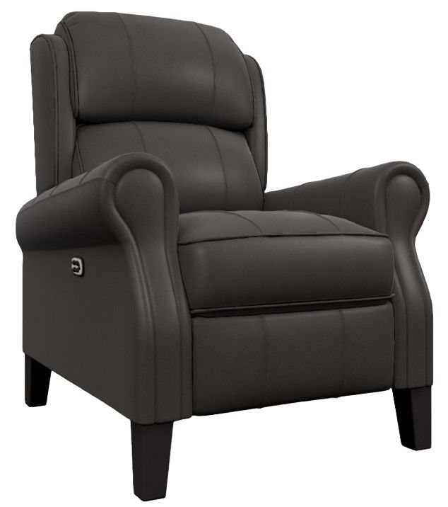 Best® Home Furnishings Customizable Joanna Leather Power High Leg Recliner with Power Tilt Headrest and Espresso Legs-0