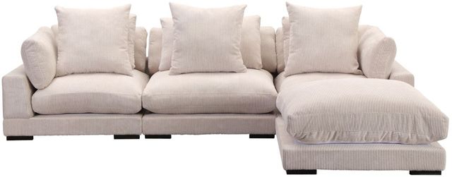 Moe's Home Collection Tumble Lounge 4-Piece Cappuccino L-Shaped Modular Sectional and Ottoman-1