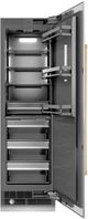 ZLINE Autograph Edition 24" 12.5 Cu. Ft. Stainless Steel Column Refrigerator with Graphite Gray Interior and Polished Gold Accents-1