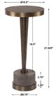 Uttermost® Masika Bronze Drink Table-2