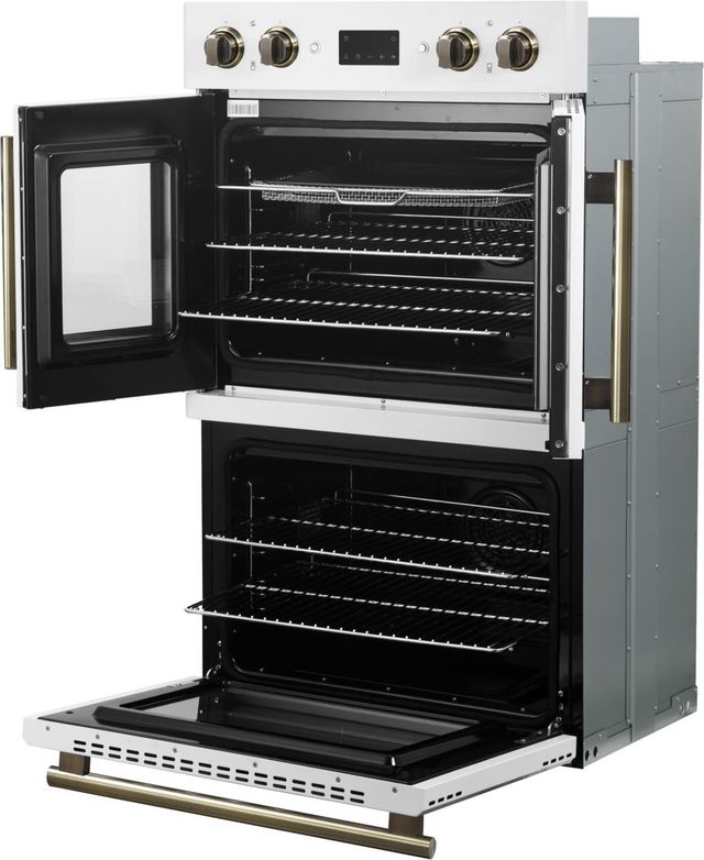 FORNO® Asti Alta Qualitia 30" White  Double Electric Wall Oven-3