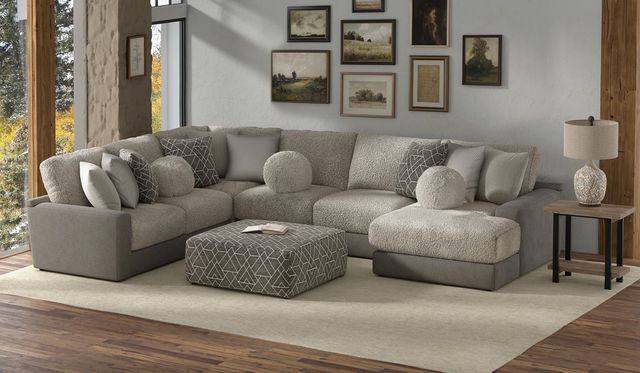 Jackson Furniture Canyon 5-Piece Fawn/Umber Right-Arm Facing Sectional and Ottoman-1