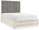 Homelegance® Noctis Beige/Gray Eastern King Platform Bed with Footboard Storage-0