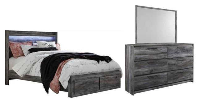 Signature Design by Ashley® Baystorm 3-Piece Gray Queen Panel Bed Set-0