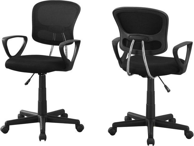 Monarch Specialties Inc. Black Mesh Juvenile Multi Position Office Chair-2