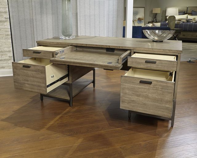 Aspenhome® Trellis Desert Brown Open Pedestal Desk-2