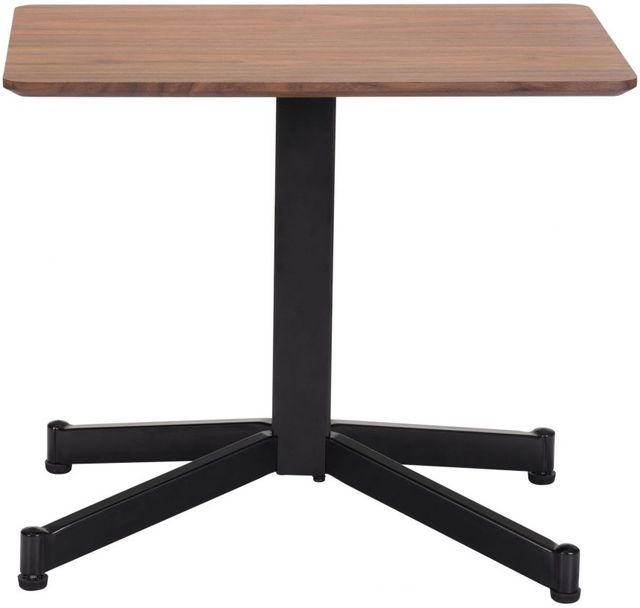 Zuo® Modern Mazzy Brown Side Table with Black Steel Base-2