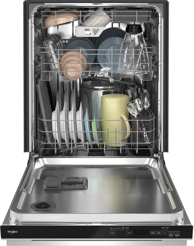 Whirlpool 24" Fingerprint Resistant Black Stainless Steel Top Control Built In Dishwasher-4