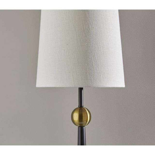 Adesso® Francis Black/Antique Brass Floor Lamp-1
