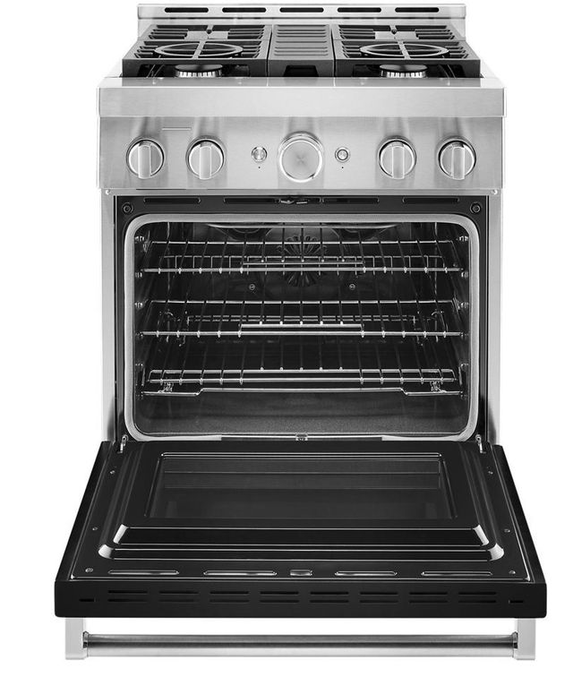 KitchenAid® 30" Imperial Black Smart Pro Style Gas Range-1