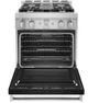 KitchenAid® 30" Imperial Black Smart Pro Style Gas Range-1
