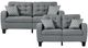 Mazin Furniture Sinclair 2 Piece Gray Sofa & Loveseat Set-0