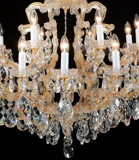 Michael Amini® La Scala Gold 25 Light Chandelier-1