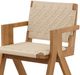 Dovetail Furniture Mesa Cream/Natural Wicker/Wooden Outdoor Dining Chair-5
