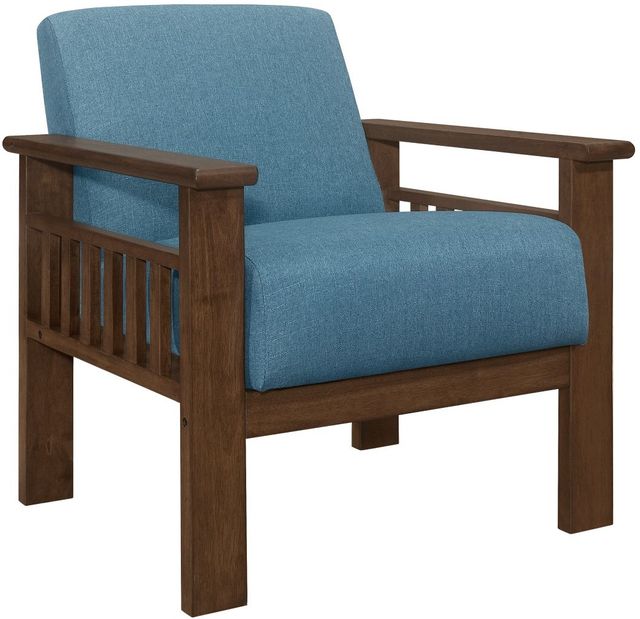 Mazin Furniture Helena Blue Upholstered Storage Accent Chair-0