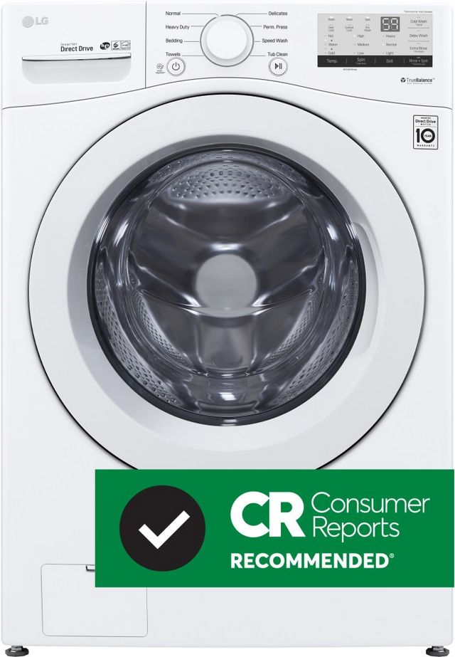 LG 4.5 Cu. Ft. White Front Load Washer-2